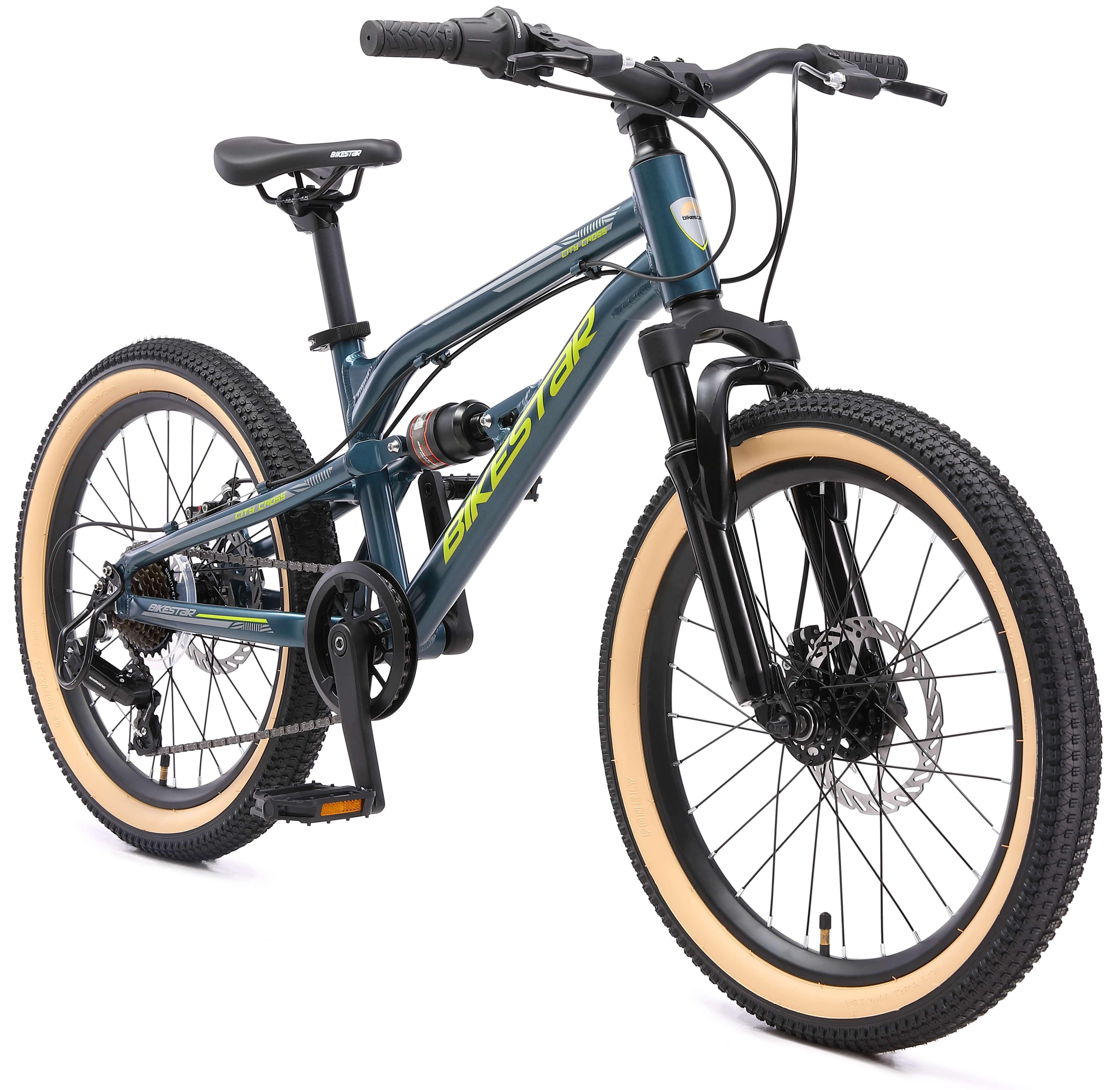 Bikestar Bicicleta 20 Pulgadas Doble Suspension MTB 20
