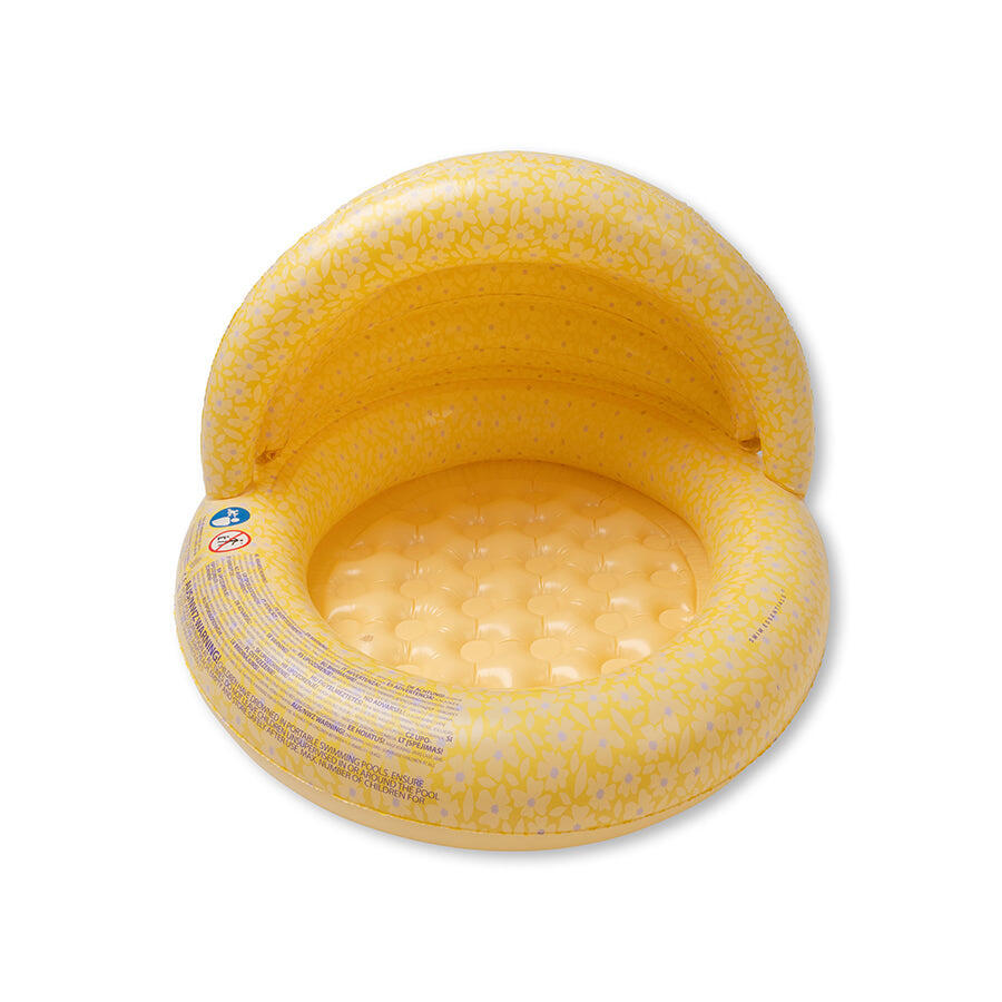 Swim Essentials Kinderpool - Gelb - Florish - Ø 100 cm mit Sonnendach 3/5