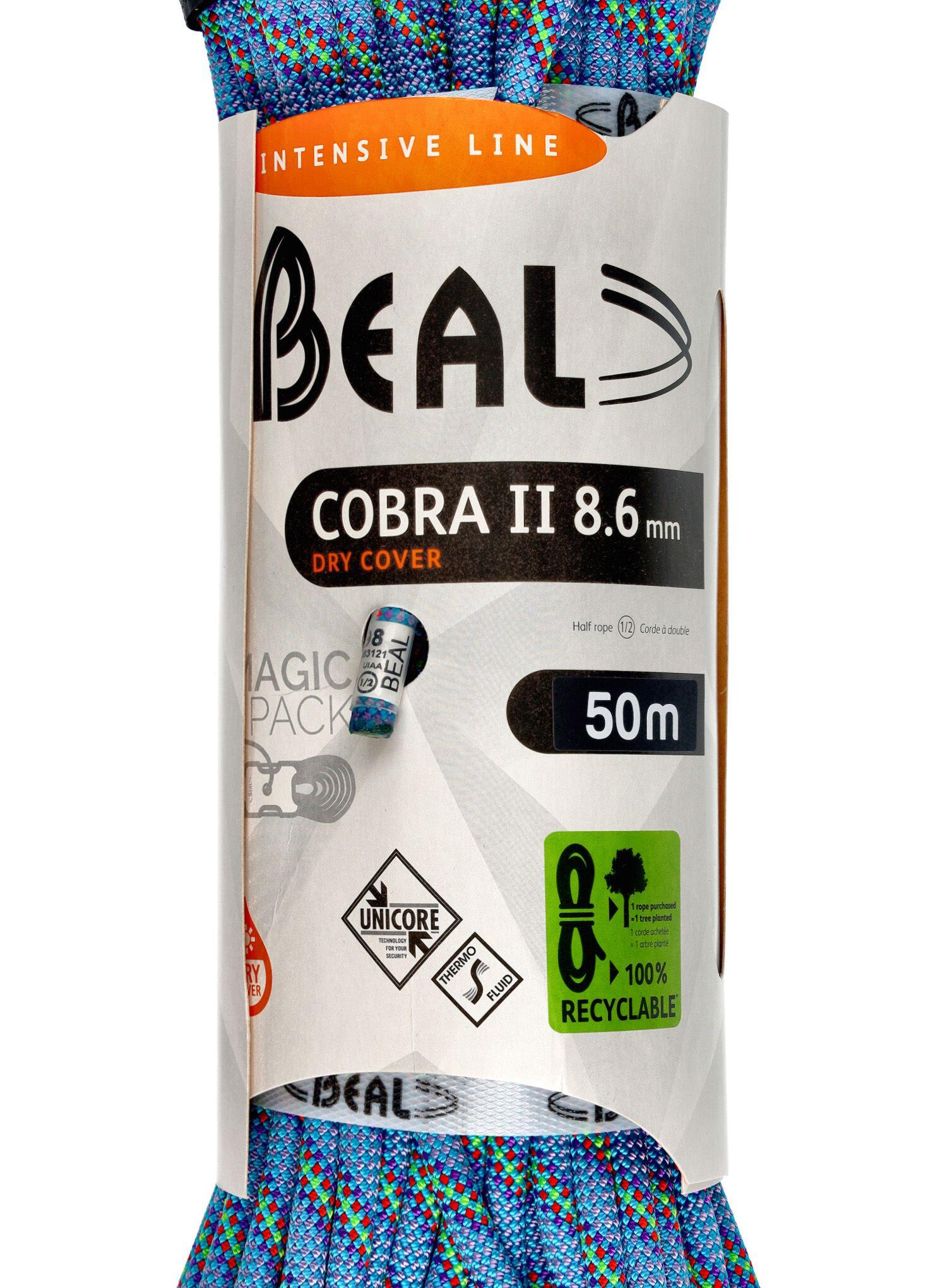 Lina dynamiczna Beal Cobra Unicore Dry Cover 8,6 mm 50 m - blue 3/6