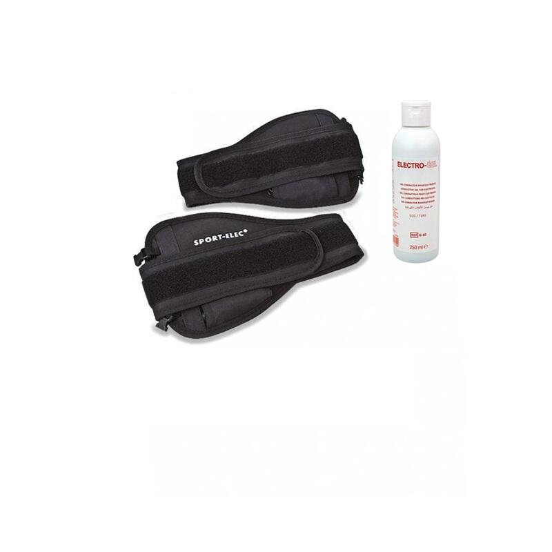 SPORT-ELEC Cinto multifunções 4 eléctrodos de carbono Ligações de 2 mm Gel 250 ml