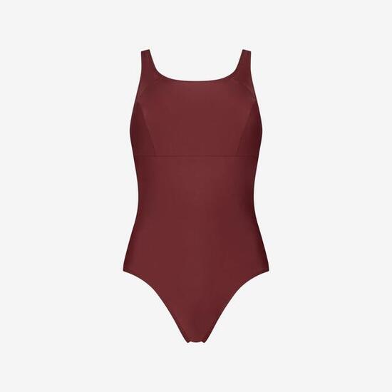 Damen Premium-Badeanzug mit integriertem BH zum Schwimmen, Surfen, Kiten – Rot