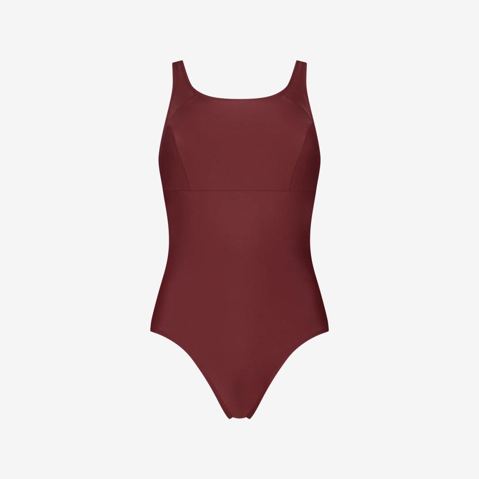 Wallien - Maillot De Bain Premium Avec Soutien-gorge Intégré Pour La Natation, Le Surf - Maillot De Bain 1 Pièce - Rouge - 48 Xl - Decathlon