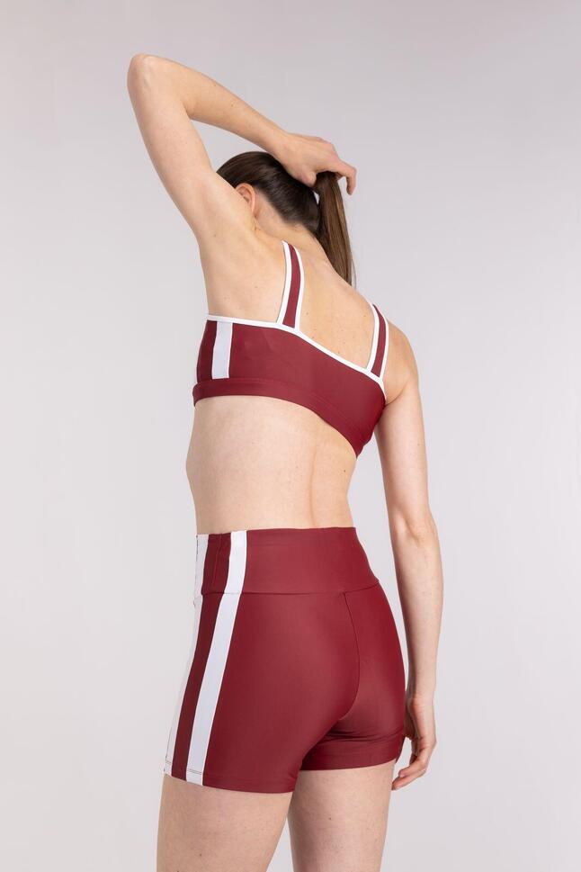 Damski premium sportowy bikini top do pływania & surfingu - Czerwony