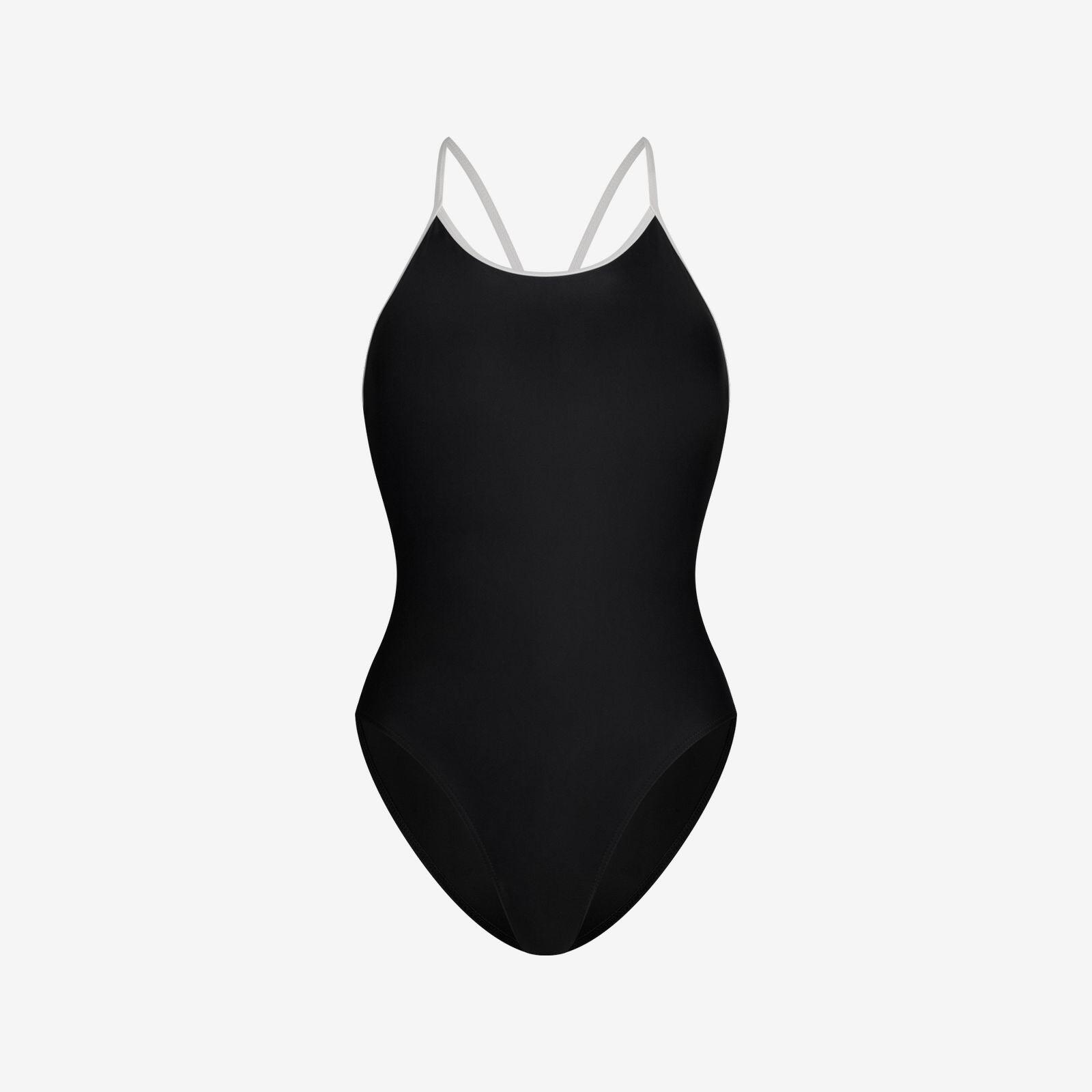 Wallien - Maillot De Bain À Dos Nageur Pour Femme Pour La Natation, Le Surf (kite) - Noir - Maillot De Bain 1 Pièce - Noir - 48 Xl - Decathlon