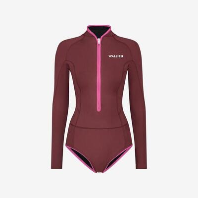 Premium shorty dames wetsuit voor surfen kiten zwemmen snorkelen in yulex - rood