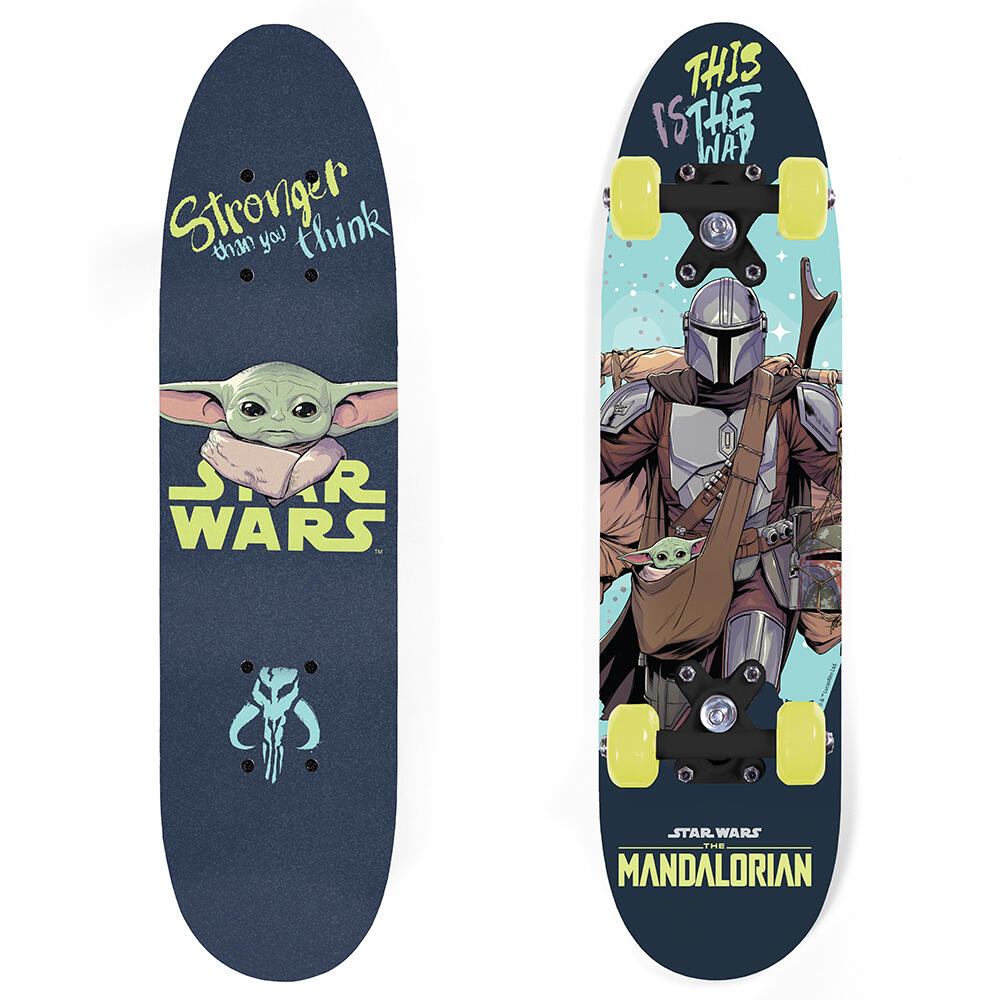 Seven - Planche À Roulettes En Bois Mandalorian - Skateboard Complet - Bleu|noir - Decathlon