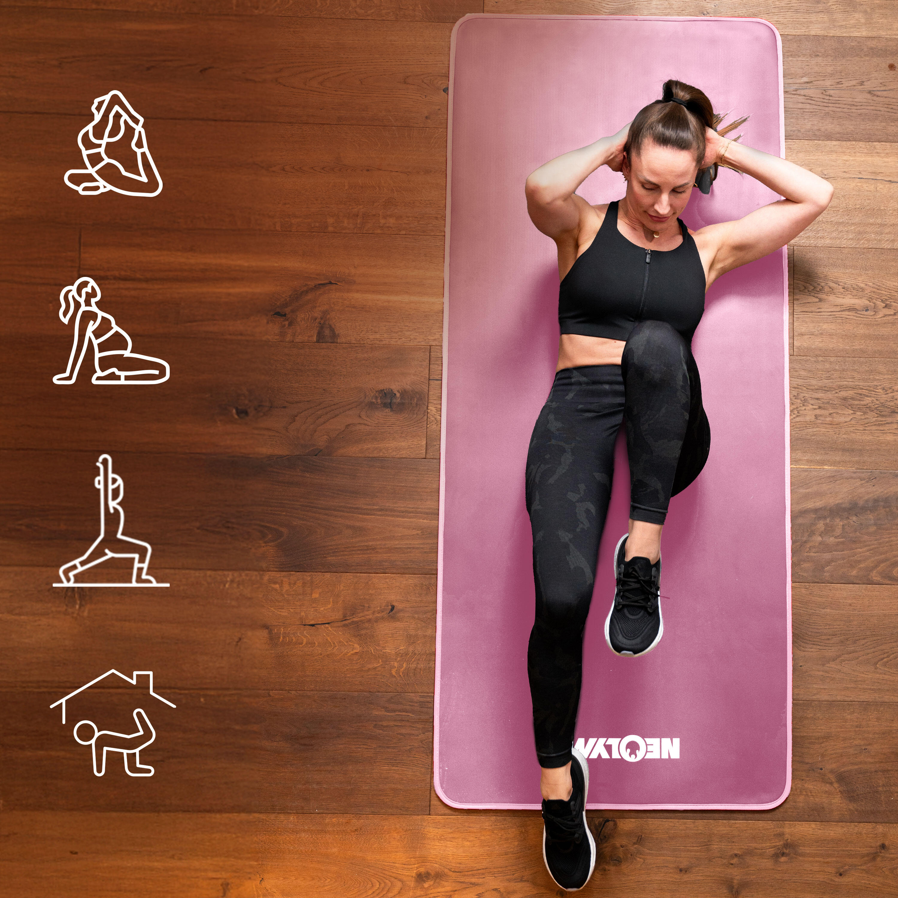 Fitnessmatte – Extra dicke Sportmatte,  gelenkschonende Trainingsmatte - 61cm 6/7