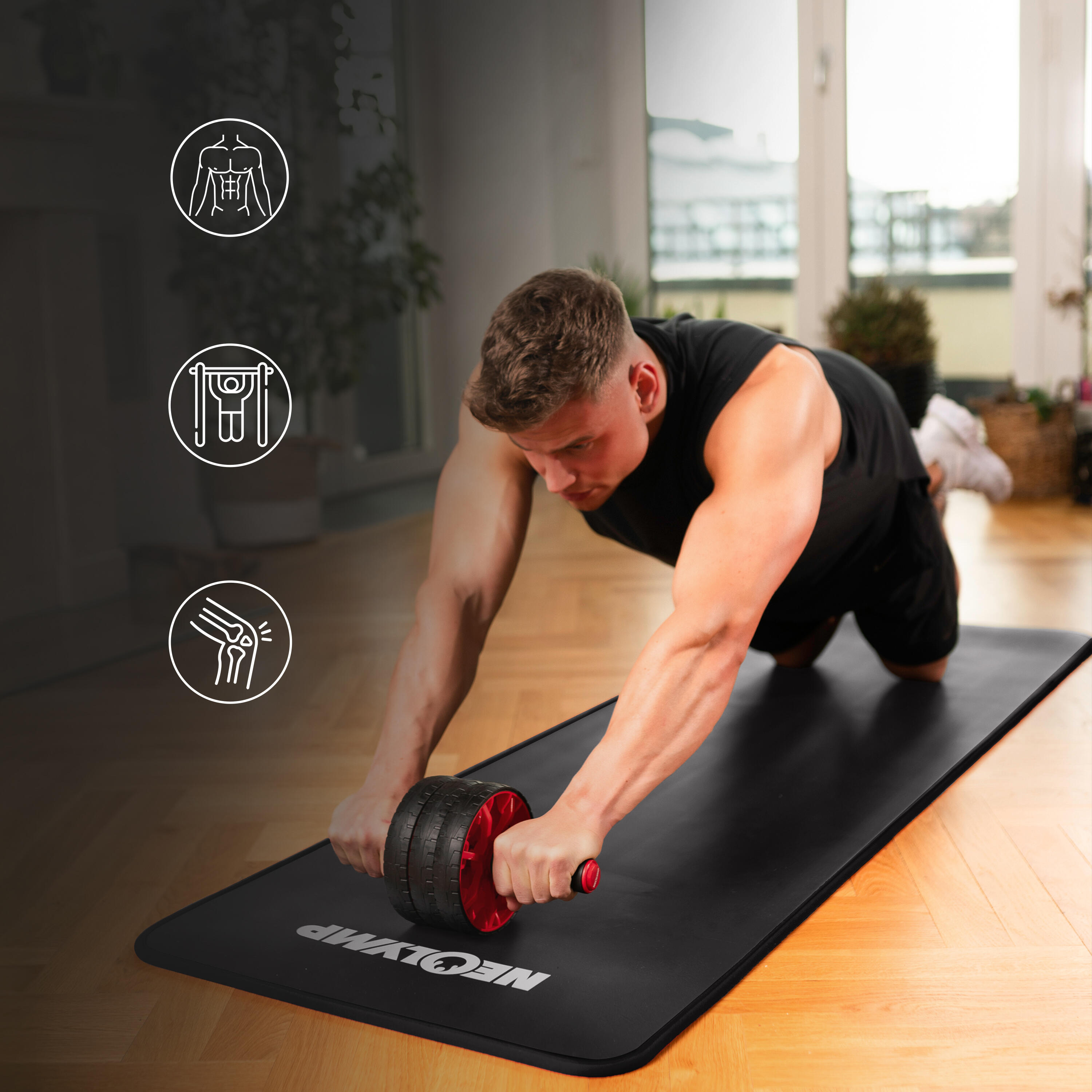 Fitnessmatte – Extra dicke Sportmatte,  gelenkschonende Trainingsmatte - 61cm 4/7