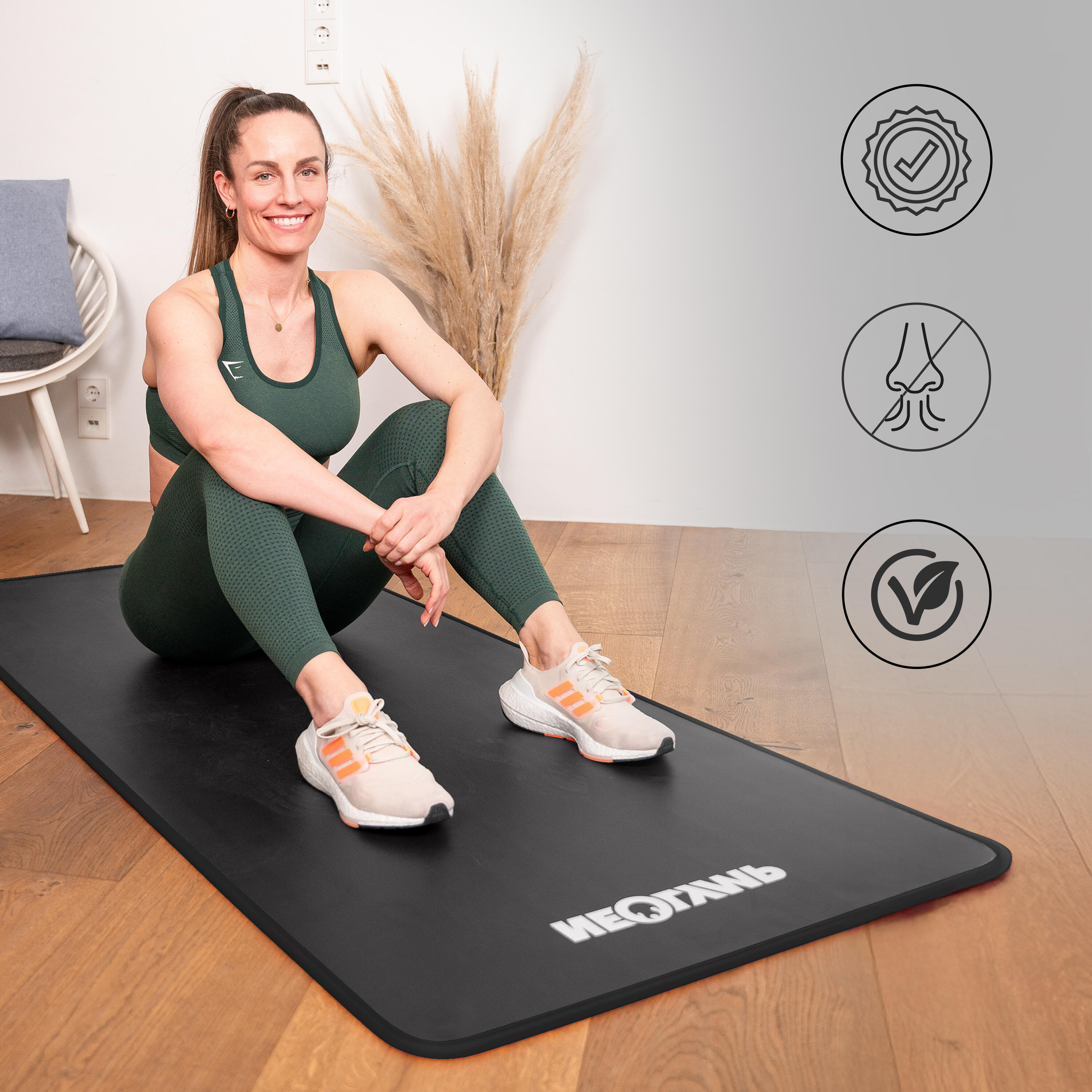 Fitnessmatte – Extra dicke Sportmatte,  gelenkschonende Trainingsmatte - 61cm 7/7