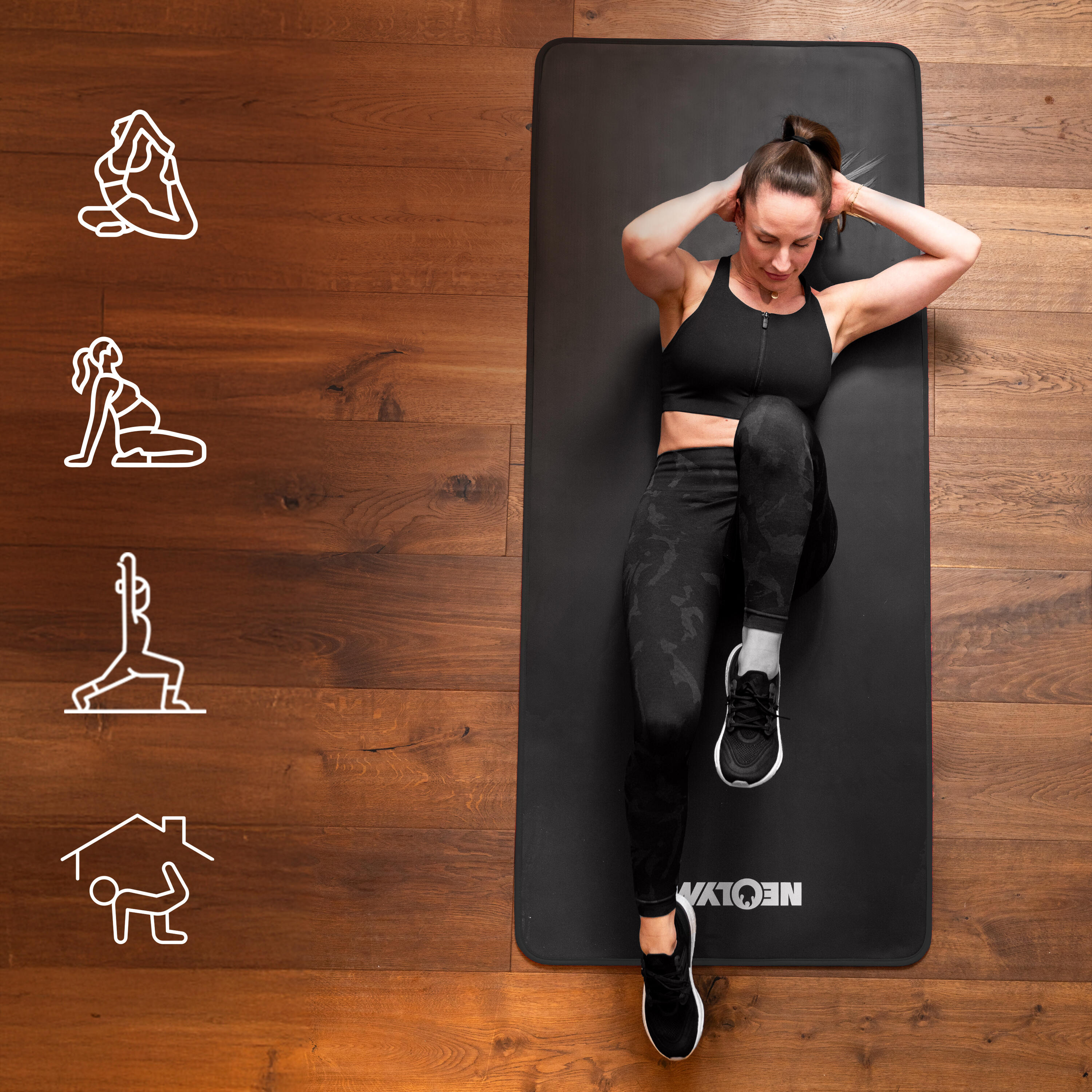 Fitnessmatte – Extra dicke Sportmatte,  gelenkschonende Trainingsmatte - 61cm 6/7