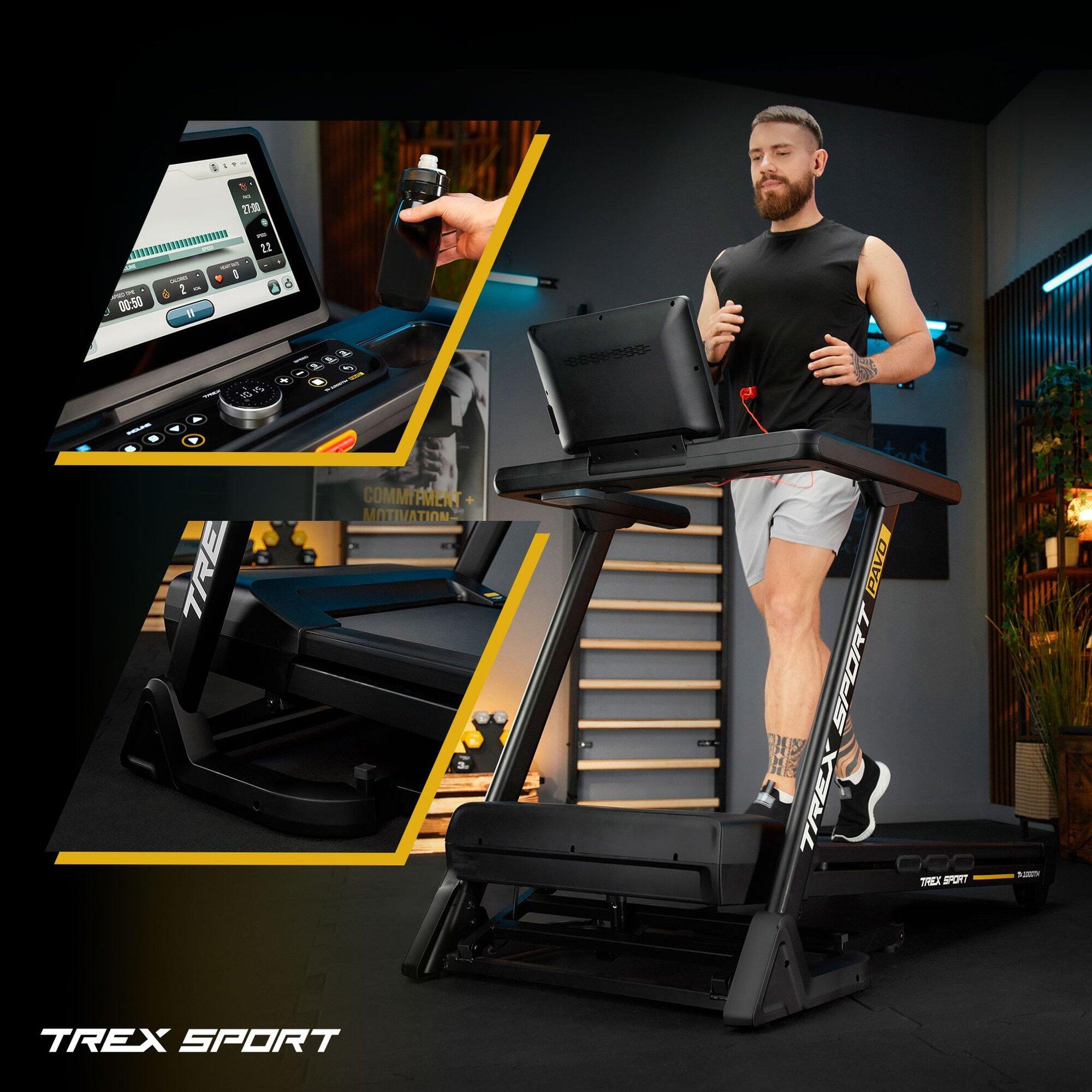 Bieżnia premium z ekranem Trex Sport PAVO TX‑1000TM 15,6″ iRun 24 programy