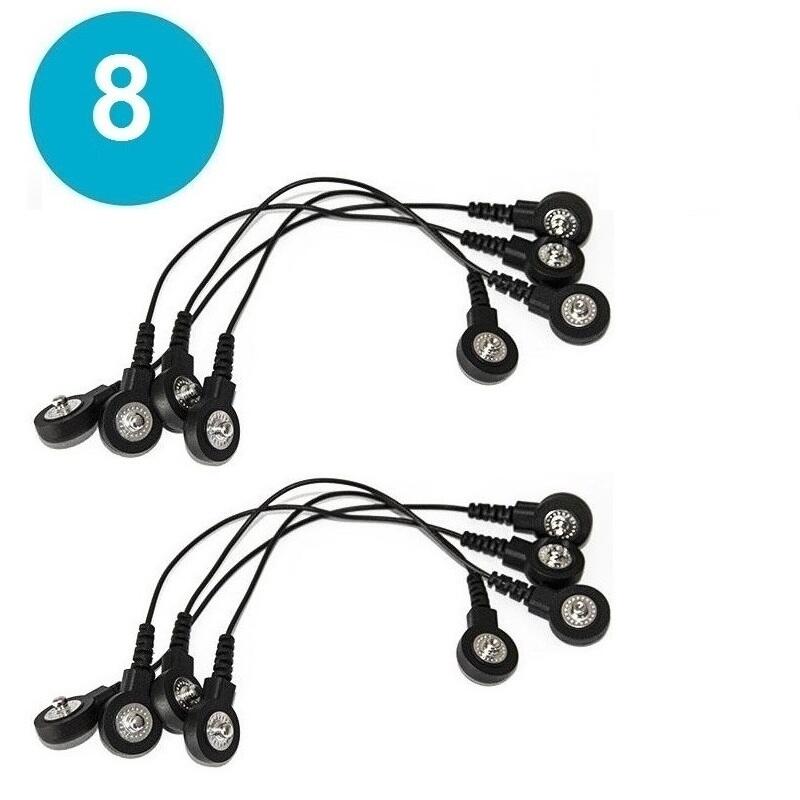 SPORT-ELEC 8 Conectores para vestuário electroestimulação muscular conexões botões pressão