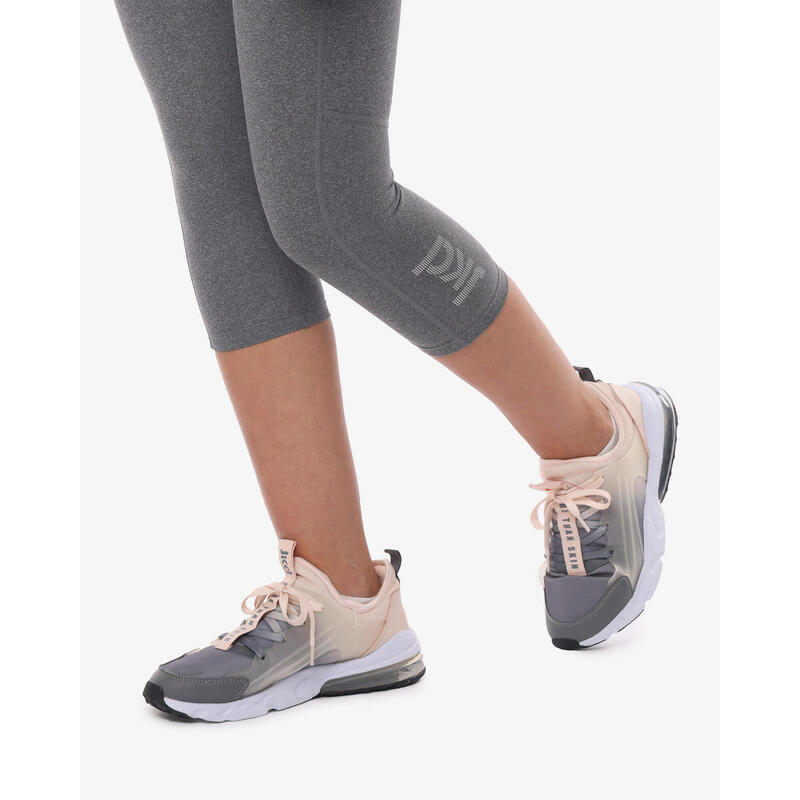 Leggings de fitness synthétiques gris chiné pour femme