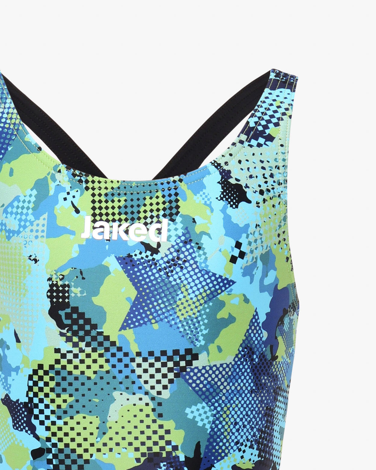 Blauw en veelkleurig zwempak voor jongens en meisjes van synthetisch materiaal o 2/4