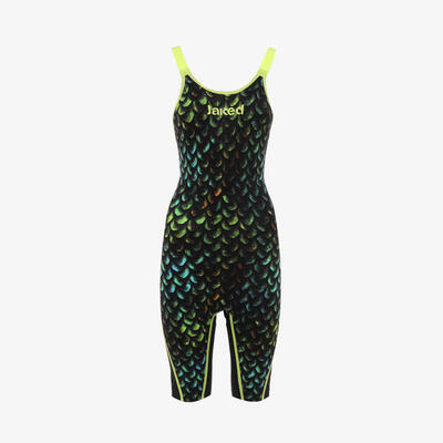 costume verde da donna in mat. sintetico da nuoto