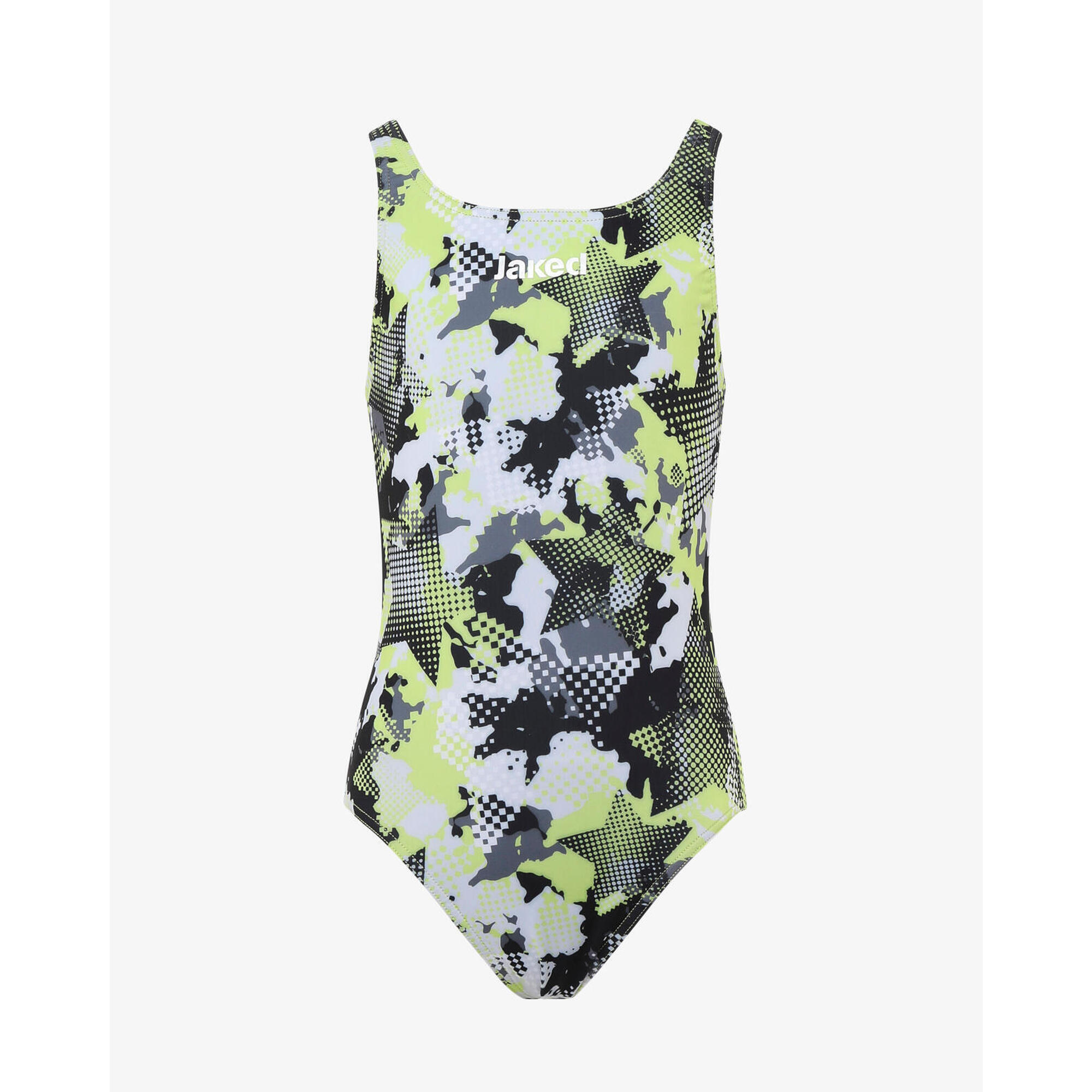 Jaked - Maillot De Bain Jaune Et Multicolore Pour Garçons Et Filles En Matière Synthétiq - Maillot De Bain 1 Pièce - Jaune|multicolore - 14 - Decathlon