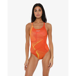 maillot de bain synthétique orange pour femme