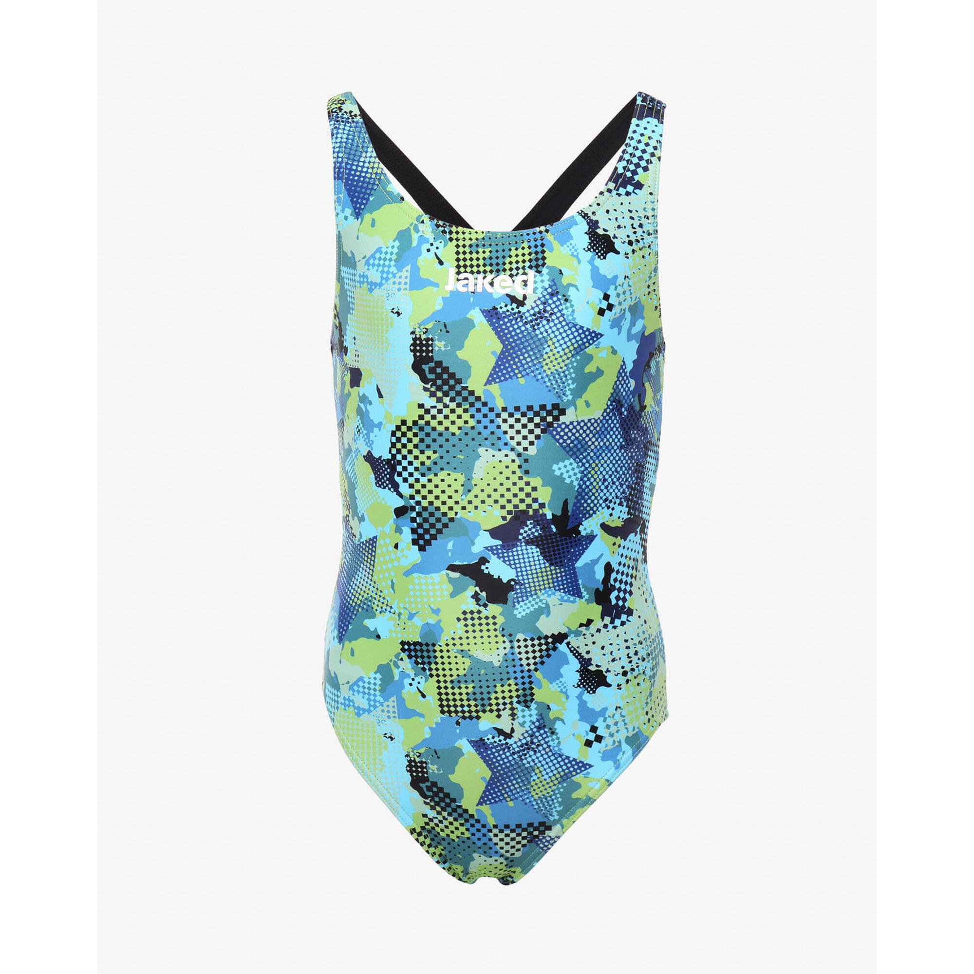 Jaked - Maillot De Bain Bleu Et Multicolore Pour Garçons Et Filles En Matière Synthétiqu - Maillot De Bain 1 Pièce - Bleu|multicolore - 10 - Decathlon