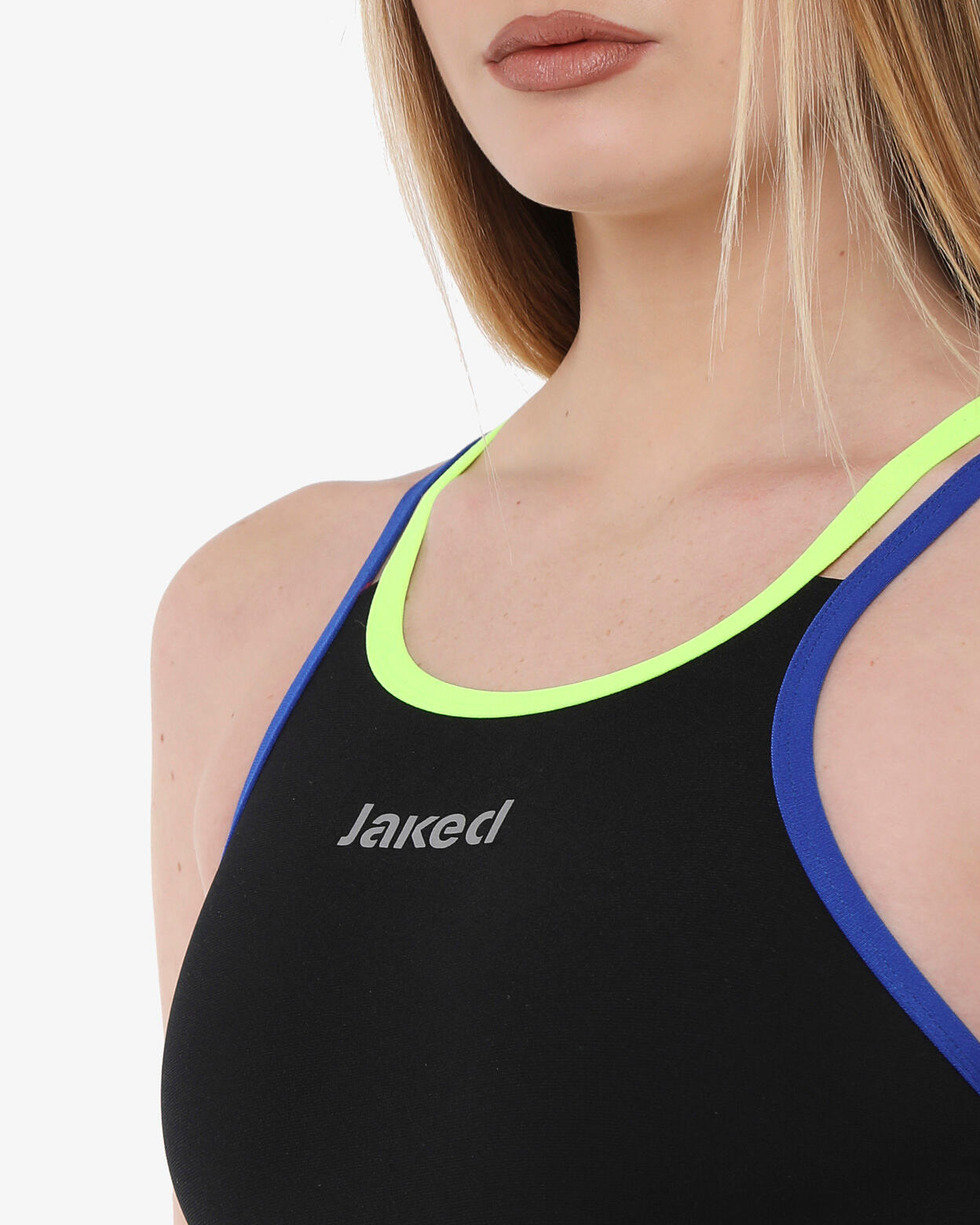 maillot de baño sintético negro para mujer 3/4