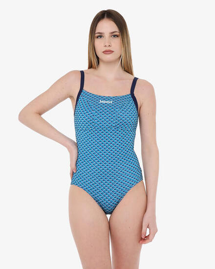 costume da piscina turchese da donna in mat. sintetico da nuoto