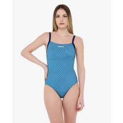 maillot de bain turquoise pour femme en matière synthétique pour la natation
