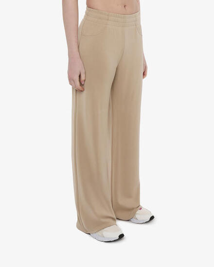 beige synthetische Fitnesshose für Damen