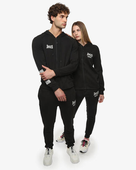 Synthetische Fitnesshose in Melange-Grau für Herren und Damen