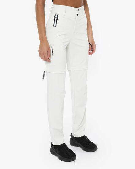 Schwarze Synthetik-Fitnesshose für Damen