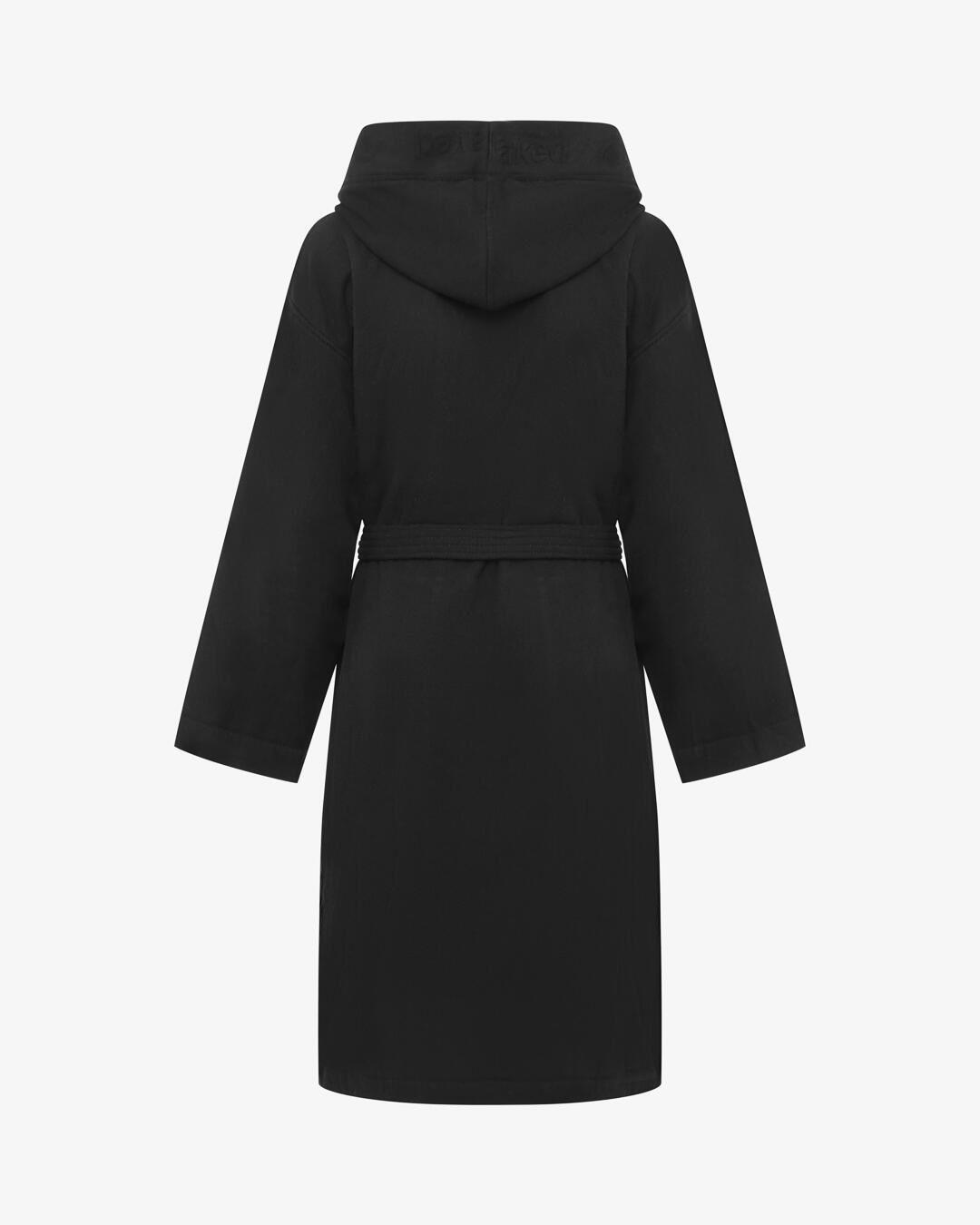 peignoir de fitness en coton noir pour hommes et femmes 3/4