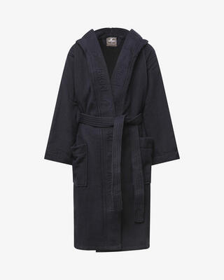 accappatoio ottanio da ragazzo e ragazza in cotone da educazione fisica