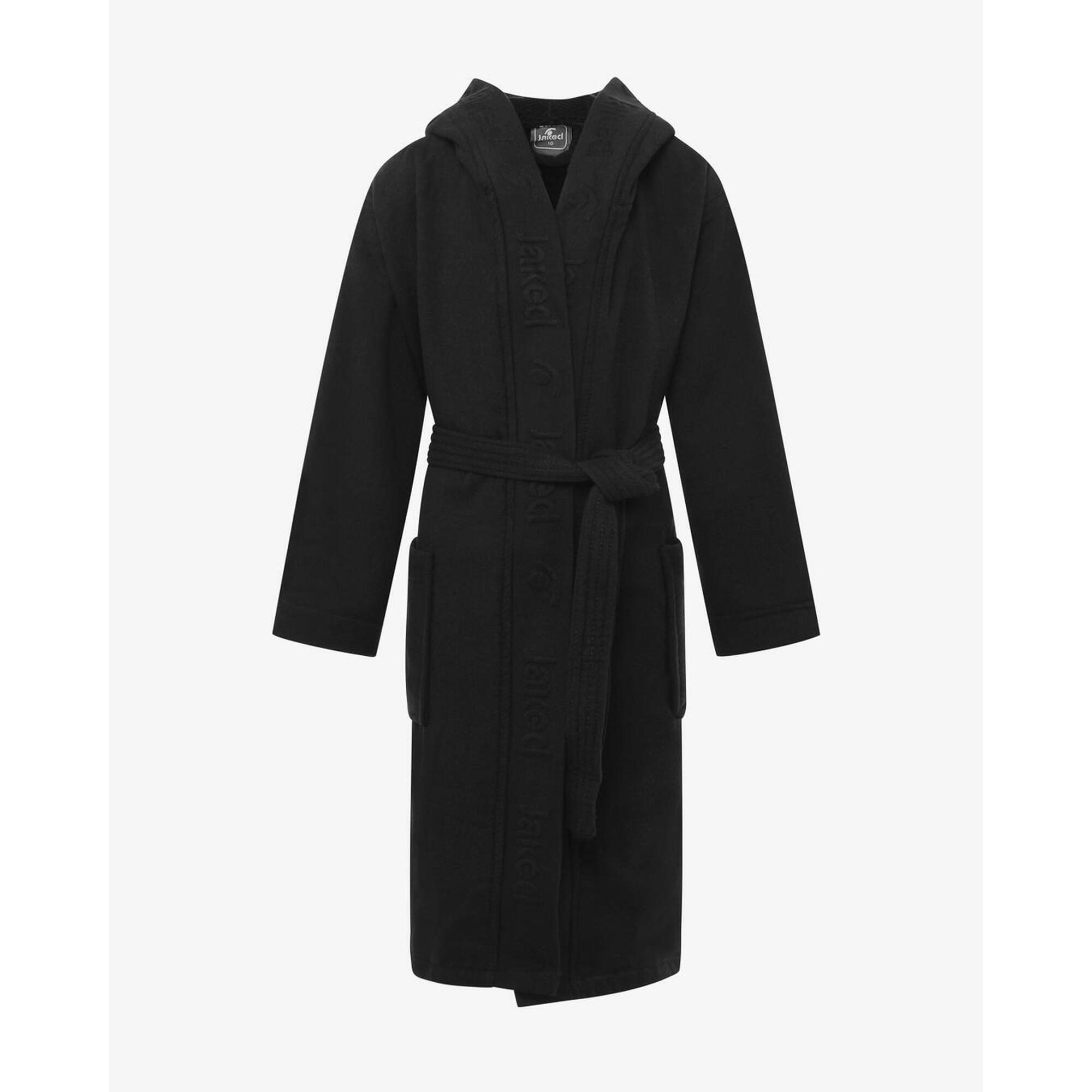 Jaked - Peignoir En Coton Noir Pour Garçons Et Filles Pour L'Éducation Physique - Peignoir De Bain - Noir -  6 À 8 Ans - Decathlon