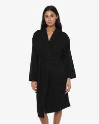 peignoir de fitness en coton noir pour hommes et femmes