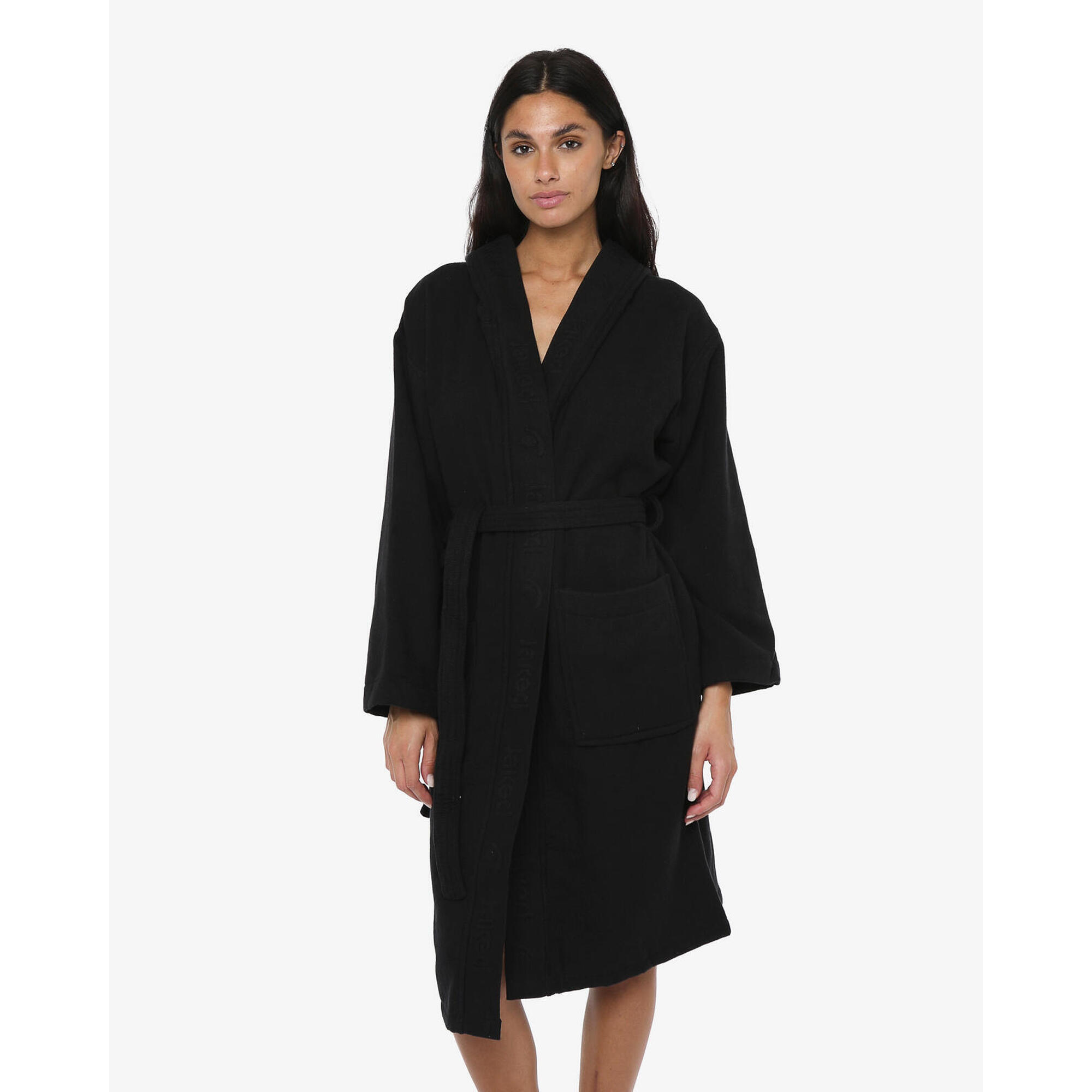 Jaked - Peignoir De Fitness En Coton Noir Pour Hommes Et Femmes - Peignoir De Bain - Noir - 52 2xl - Decathlon