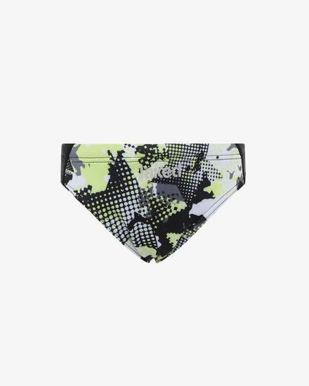 costume blu e multicolor da ragazzo e ragazza in mat. sintetico da nuoto