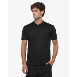 Polo bleu marine pour homme en matière synthétique pour le fitness