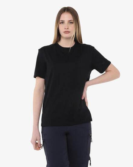 Marineblaues Fitness-T-Shirt aus Baumwolle für Herren und Damen