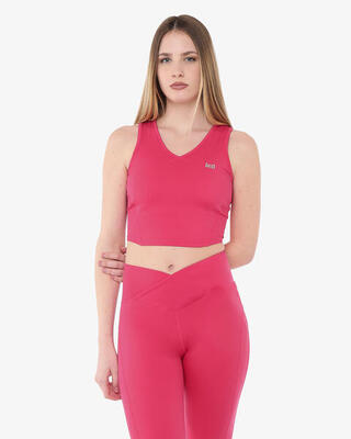 Frambozen synthetische fitness tanktop voor dames