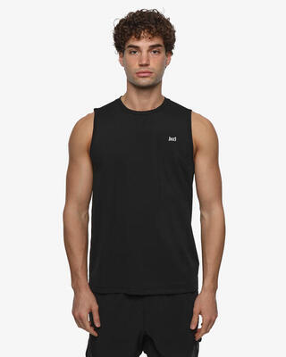 Zwarte synthetische fitness tanktop voor heren