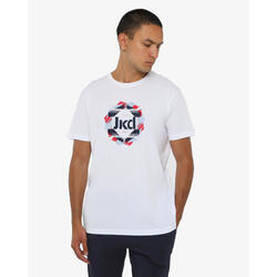 T-shirt de fitness synthétique blanc pour homme