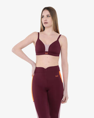 Dames bordeauxrode synthetische fitness tanktop