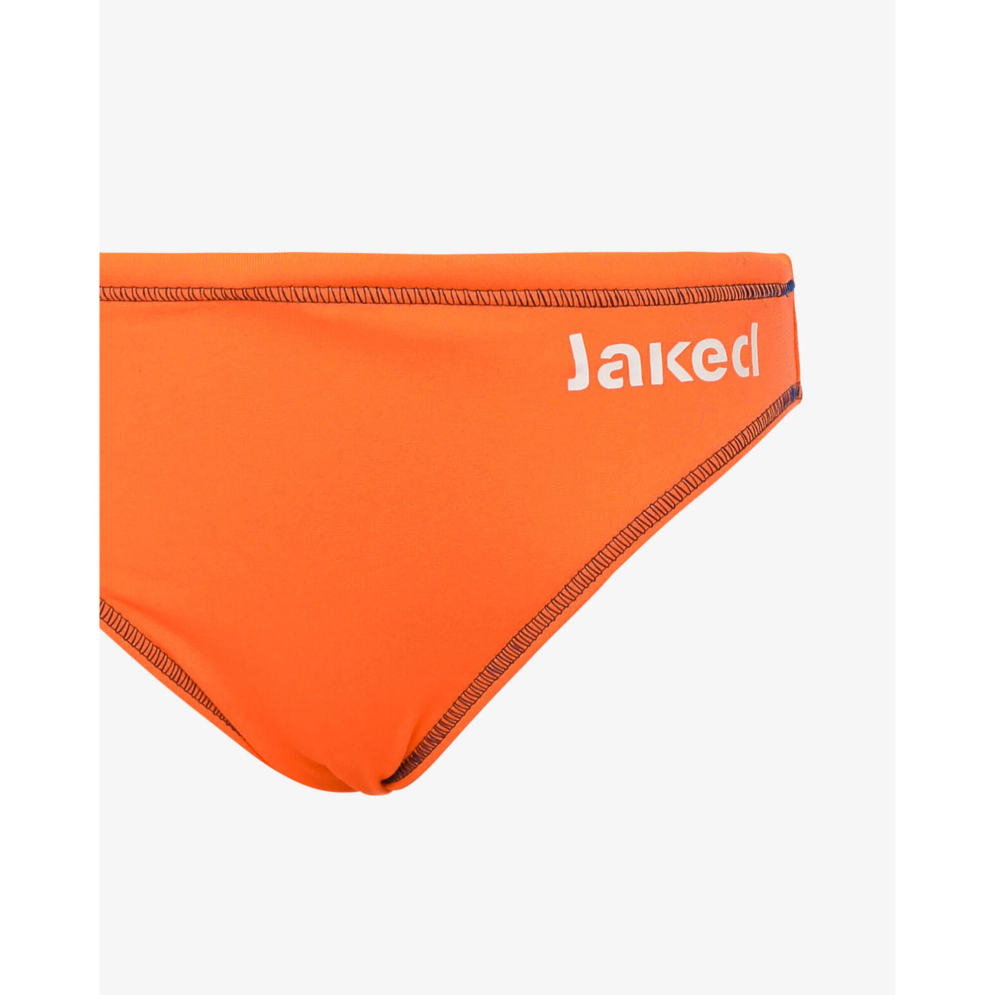 Jaked - Maillot De Bain Synthétique Enfant Orange Et Bleu Fluo - Slip De Bain - Bleu|orange - 14 - Decathlon