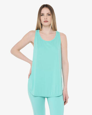 Witte synthetische fitness tanktop voor dames