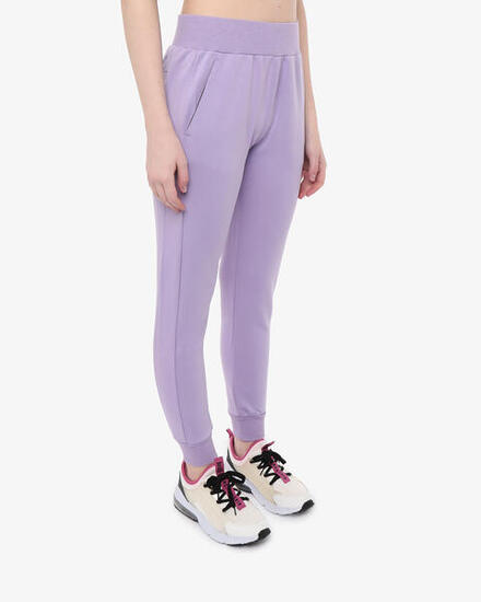 Damen-Fitnesshose aus Synthetik in Melange-Grau