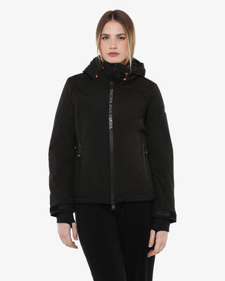 giacca navy e ghiaccio da donna in mat. sintetico da fitness