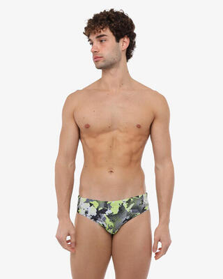 Blaue und mehrfarbige Badeshorts aus Synthetik für Herren