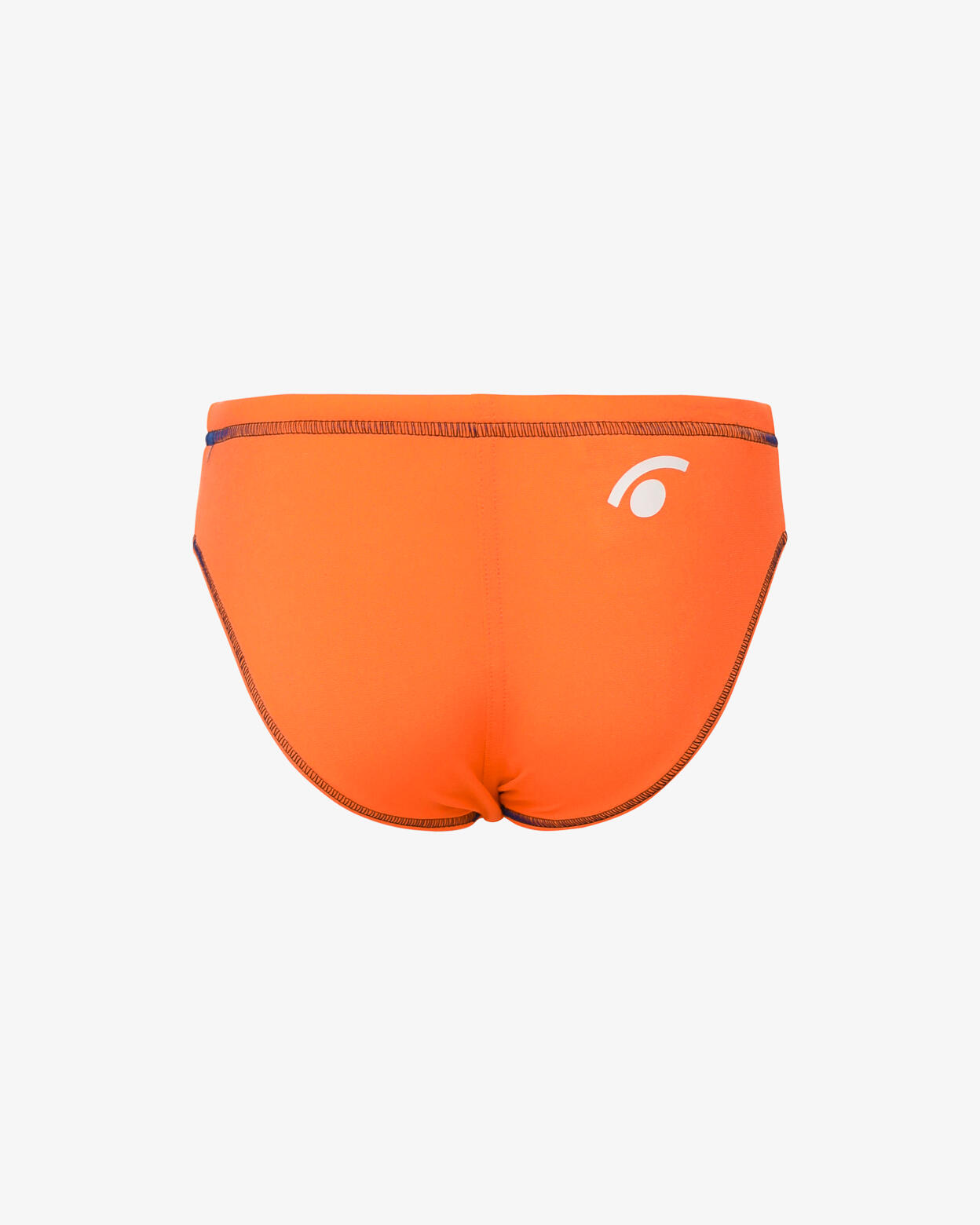 Fluorescerend oranje en blauw synthetisch zwempak voor kinderen 2/5
