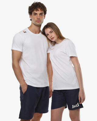 Wit katoenen fitness-t-shirt voor heren en dames