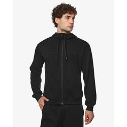 Sweat-shirt taupe pour homme en matière synthétique pour le fitness