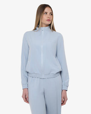 Lichtblauwe damessweater van synthetisch materiaal voor fitness