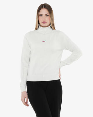 schwarzes Damen-Sweatshirt aus synthetischem Material für Fitness